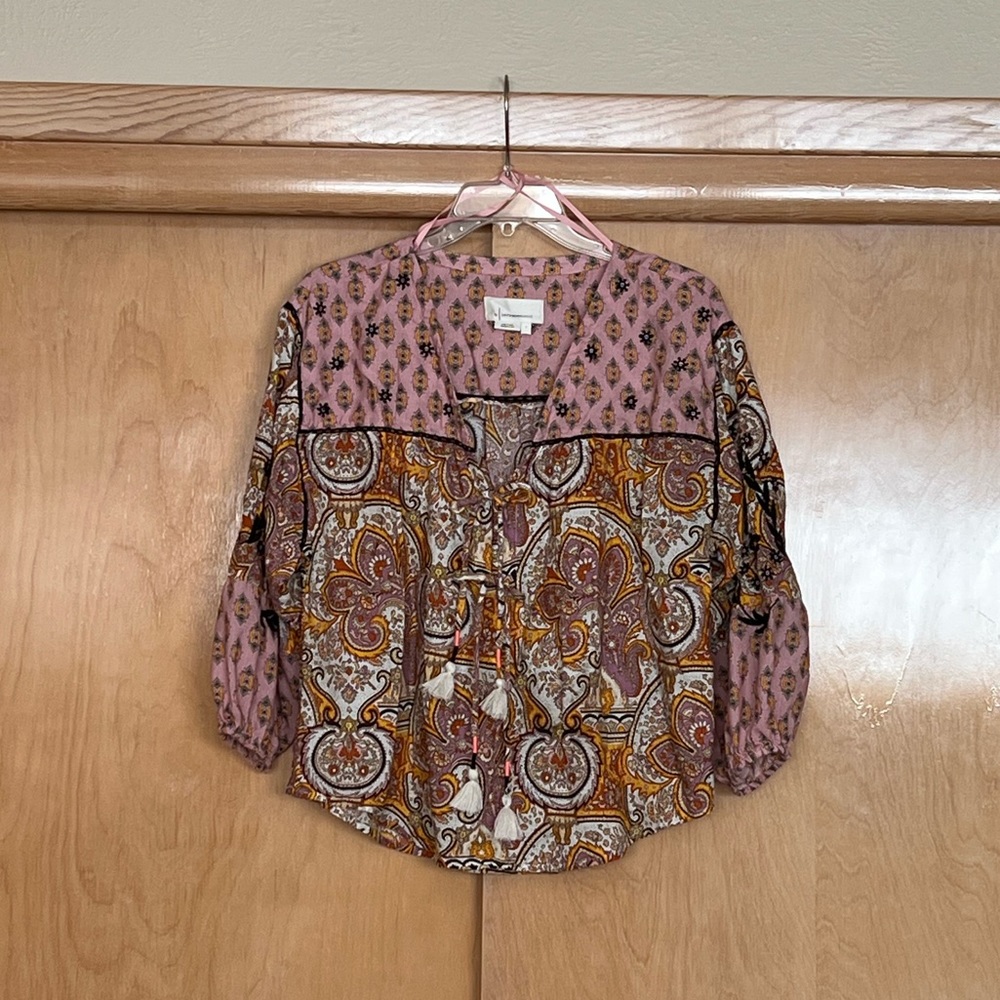 EUC by Anthropologie Small Peasant Blouse